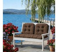 DLLDLGG Ensemble De 3 Coussins pour Mobilier en Osier - 110x48cm - Hydrofuge Et Résistant À La Décoloration - Coussins D'Extérieur pour Canapé 2 Places, Balancelle Et Banc