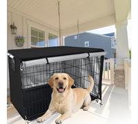 DLLDLGG Housse De Protection Imperméable pour Cage De Chien, en Tissu Oxford 210D, Toutes Saisons, Universelle, Compatible avec Les Cages Grillagées De 24 à 48 Pouces, Housse Seule, sans Cage