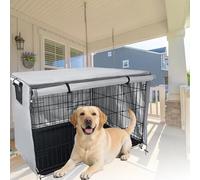 DLLDLGG Housse De Protection Imperméable pour Cage De Chien, en Tissu Oxford 210D, Toutes Saisons, Universelle, Compatible avec Les Cages Grillagées De 24 à 48 Pouces, Housse Seule, sans Cage