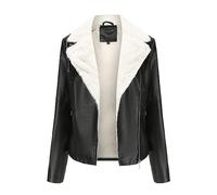 DLLDLGG Manteau D'hiver en Fausse Fourrure pour Femmes, 2024 Fall Winter Outfits Bomber Jacket, Faux Leather Sherpa Jacket Womens