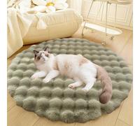 DLLDLGG Paniers Moelleux De Luxe pour Chien, Tapis De Couchage Rond Et Lavable pour Chat, Accessoires pour Animaux D'intérieur, Tapis Antidérapant pour Salon Et Chambre À Coucher