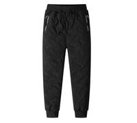 DLLDLGG Pantalon de Jogging d'hiver Chaud et Imperméable pour Homme, Pantalon Polaire d'hiver pour Le Jogging Actif en Salle de Sport(Black Leggings,5XL)