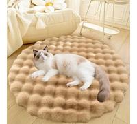 DLLDLGG Tapis Lavable pour Chien Et Chat, Doux Et Moelleux, en Fausse Fourrure, pour Dormir À L'intérieur, Coussin Chaud pour Chiot, Dessous Antidérapant
