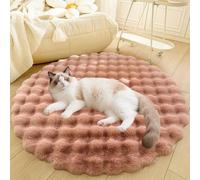 DLLDLGG Tapis Lavable pour Chien Et Chat, Doux Et Moelleux, en Fausse Fourrure, pour Dormir À L'intérieur, Coussin Chaud pour Chiot, Dessous Antidérapant