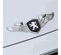 DLLHL Auto 3D Emblème Autocollant pour Peugeot Rifter,Métal Logo Badge Autocollants Décoration Preuve de l'eau Auto Adhésif Car Styling Accessoires,Silver