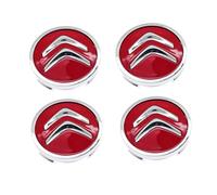 DLLHL Auto Cache Moyeux pour Citroen C3 2009-2016,ABS Cache de Roue Centrale Capuchons Moyeu Voiture Centre de Jante Capuchons Résistant à la Chaleur Décoration de Pneus,Red