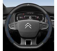 DLLHL Couvre Volant pour Citroen Berlingo M 2018-2024 2025,Napa Cuir Protège Volant Agréable au Toucher Housse de Volant Antidérapante Sécurité Durable Améliorer Intérieur de Voiture,D-Type-Blue