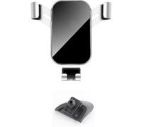 DLLHL sur Mesure Base de Support de Téléphone pour Voiture pour Porsche Cayenne 2010-2015,avec Universel 17 mm Connecteur à Bille Compatible avec La Plupart Supports de Téléphone,Silver