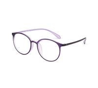 DLLY Lunettes De Lecture,Anti-Lumière Bleue,avec Charnières Ressort,pour Hommes/Femmes/Personnes Âgées Souffrant De Presbytie,Radioprotection,Loupe Confortables,Violet,+0.50