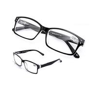 DLLY Lunettes De Lecture Anti-Lumière Bleue,pour Hommes Et Les Femmes Qui Utilisent des Ordinateurs,des Téléphones Portable Et Presbytie,Anti-Fatigue,Loupe Confortables,Noir,+1.75
