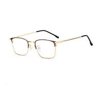 DLLY Lunettes De Lecture,avec Charnières,Aides À La Lecture pour Ordinateurs/Téléphones Portables/Télévision,pour Hommes Et Femmes Presbytie,Anti-Fatigue,Lunettes Confortables,d'or,+1.75