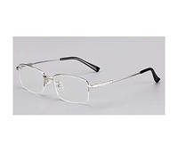 DLLY Lunettes De Lecture,Monture en Métal,Classique,Aide À La Lecture pour Ordinateurs,Téléphones Portables,TV,Confortables,Loupe Anti-Lumière Bleue,Lunettes Anti-Fatigue,Argent,+2.00
