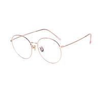 DLLY Lunettes De Lecture,Monture Ronde,Vision Claire, pour Hommes,Femmes,Lecture De Journaux,Télévision,Sports De Plein Air,Loupe Anti-Bleue,Lunettes Anti-Fatigue,+2,5,Rose,+1.50