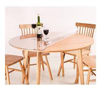 DLLY Nappe Ronde,Couverture De Table en PVC,Housse De Protection Transparents 1,5mm D'épaisseur,pour Camping en Plein Air,Pique-Nique,fête,nappes Lavable,réutilisable,200cm/78.5in