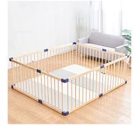 DLLY Parc pour Bébé Carré, 110x110cm 150x200cm 160x180cm Clôture pour Bébé en Bois Naturel, Clôture pour Ramper, Grand Parc Bébé, Barrière De Sécurité, Parc Aire De Jeux,80x160cm