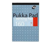 DLM Direct Pukka Pad Bloc-notes A5 en papier 80 g/m², 160 pages lisses détachables, compact et robuste pour étude, bureau et écriture quotidienne