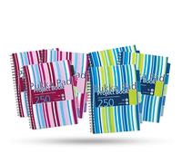 DLM Direct Pukka Pad Cahier de projet - Cahier de projet à rayures en polypropylène de couleurs assorties, 250 pages perforées et 5 intercalaires, carnet de notes à spirale A4 pour l'école, le bureau