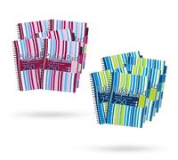 DLM Direct Pukka Pad Cahier de projet - Cahier de projet à rayures en polypropylène de couleurs assorties, 250 pages perforées et 5 intercalaires, carnet de notes à spirale A4 pour l'école, le bureau