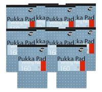DLM Direct Pukka Pad Lot de 10 blocs-notes A5 en papier 80 g/m², 160 pages lisses détachables, compacts et robustes pour étude, bureau et écriture quotidienne
