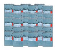 DLM Direct Pukka Pad Lot de 30 carnets de notes de journaliste en papier bleu métallisé 80 g/m², 160 pages lignées, feuilles perforées détachables pour bureau, école et études