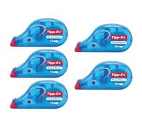 DLM Direct Tipp-Ex Lot de 5 rubans correcteurs de poche en plastique indéchirables pour le bureau et l'école 10 m