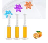 Dlmlemu Lot de 3 tampons en gel pour toilettes, 36 tampons en gel pour cuvette de toilette, recharges de gel de toilette, gel parfumé aux fleurs, distributeur et gel, dure un mois et demi