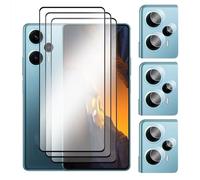 DLMTVO 4 en 1, pour POCO F5 5G, Verre, pour POCO F3 F4 GT F5 Pro, Protecteur d’écran en Verre trempé 2.5D Full Cover, pour POCO F5, Film 6,67 Pouces