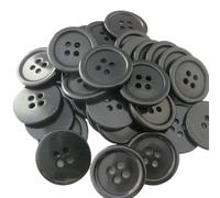 DLNTXFDG De 50 Boutons de Chemise Noirs à 4 Trous de 9 à 25 mm, Accessoires de vêtement, Fournitures de Couture décoratives for Bricolage(Dia 12.5mm)