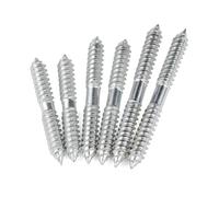 DLNTXFDG Vis autotaraudeuse à Queue Pointue à Double extrémité galvanisée Blanche M6 M8 M10 M12(5pcs M6X50)