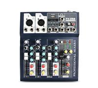DLOETT Câble USB numérique 4 canaux DJ mixeur audio console microphone connectable contrôleur station de mixage
