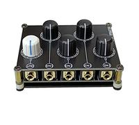 DLOETT - Contrôle passif des niveaux de ligne 3,5 mm - Mini mixeur audio passif 4 voies stéréo 4 en 1 sorties AUX
