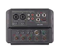 DLOETT Mini console de mixage audio portable 4 canaux musicale multifonction en direct Appareil d'enregistrement sonore USB Équipement de mixage de musique