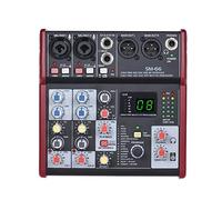 DLOETT SM-66 Console de mixage portable 4 canaux 16 effets intégrés avec interface audio USB prend en charge la banque d'alimentation 5 V