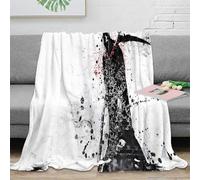 DLONIRPEX 3D Imprimé Grim Reaper Plaid Moelleux Microfibre Literie Dark Horror Art Plaid Infroissable pour Étudiants Locataires Jeunes Adultes 50x60inch(127x152cm)