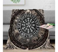 DLONIRPEX 3D Imprimé Rune Circle Jeté de Canapé Microfibre Chaud Mythique Symbol Art Couverture Compacte pour Jeunes Adultes Salariés Voyageurs 80×90inch(200x230cm)