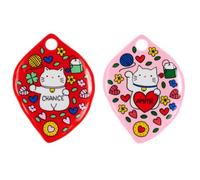 DLP - Lot de 2 Repose Sachet de Thé Feuille - Chat Chance et Chat Amitié