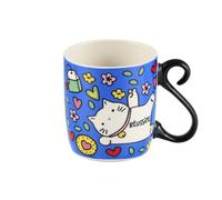 DLP - Mug HOUBA Chat bonheur Bleu - Réussite