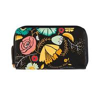 DLP Porte-feuille COMPAGNON Laissez-moi rêver Bleu Cuir Floral Léger, Fermeture éclair WALLET Adulte Unisexes-Adultes Adultes, amateurs de style classique