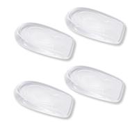 DLPRK 2 Paires de Coussins de Talon en Gel Silicone, Talonnettes pour Tendon d'Achille, Semelles Rehaussantes Transparentes pour Chaussures, Hommes et Femmes (1 cm) (Transparent)