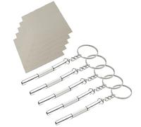 DLPRK 5 pièces Mini Tournevis à Deux Bouts de Poche, Set de Réparation de Lunettes 3 en 1 en Acier Inoxydable, Précision pour Réparation de Soleil, Bijoux et Montres, Accessoires pour Lunettes