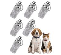 DLPRK 6x Médaille Chien avec Gravure - Pendentifs Métal Anti-Perdu, Collier Personnalisable Nom/Tél, Identification Rapide et Résistante aux Intempéries