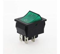 DLRSET Professionnel Interrupteurs à Bascule, 1pcs KCD4-202 Rocker Switch Interrupteur d'alimentation, avec la lumière 4Pin 31x25mm 20A 125VAC 16A 250VAC (Color : Green)