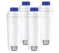 DLSC002 Lot de 4 filtres à eau pour machines à café DeLonghi Magnifica Evo & S, Dinamica, Primadonna soul, Eletta Explorer, Rivelia, ECAM, ETAM