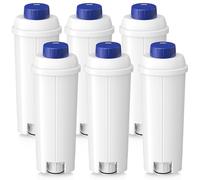 DLSC002 Lot de 6 filtres à eau de rechange pour machine à café DeLonghi ECAM, Esam, ETAM, BCO, EC Series