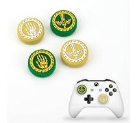 DLseego Capuchons de poignée de Pouce Compatible avec PS4 PS5 Xbox 360 Xbox One Controller,Silicone Thumbstick Capuchons Grip Accessoire,Jaune-Vert Épée
