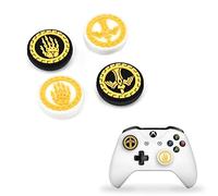 DLseego Capuchons de poignée de Pouce Compatible avec PS4 PS5 Xbox 360 Xbox One Controller,Silicone Thumbstick Capuchons Grip Accessoire,Noir-Blanc Épée