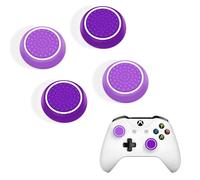 DLseego Capuchons de Poignée de Pouce pour PS4 PS5 Xbox Contrôleur,Silicone 4PCS Thumbstick Grips Points Clouté Design Joystick Controller Pouce Poignée Capuchon Covers,Violet