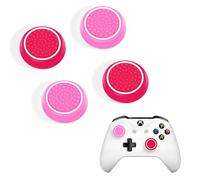 DLseego Capuchons de Poignée de Pouce pour PS4 PS5 Xbox Contrôleur,Silicone 4PCS Thumbstick Grips Points Clouté Design Joystick Controller Pouce Poignée Capuchon Covers,Rose