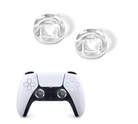 DLseego Capuchons de Poignée de Pouce pour PS4 PS5 Xbox Controller,2PCS Clair Cristal Silicone Manche à Pouce Poignée Cover Joystick Contrôleur Capuchon de Poignée de Pouce,Transparent