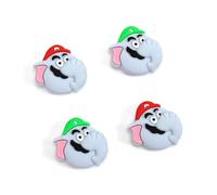 DLseego Capuchons de Poignée de Pouce pour Switch,Doux et Adorable Capuchons pour Joystick Cover pour Switch/Switch Lite/Switch OLED,Silicone Capuchons pour Boutons Analogiques-Rouge+Vert